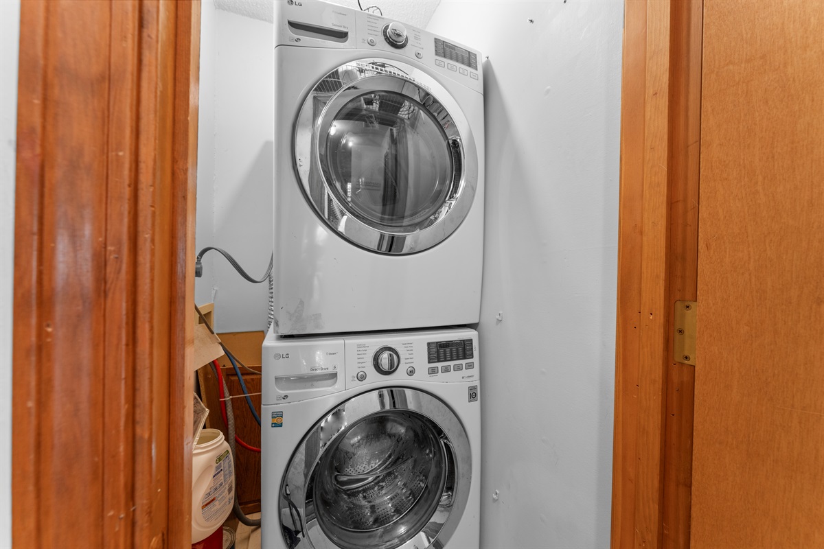 In-unit laundry makes longer stays and family trips much easier.