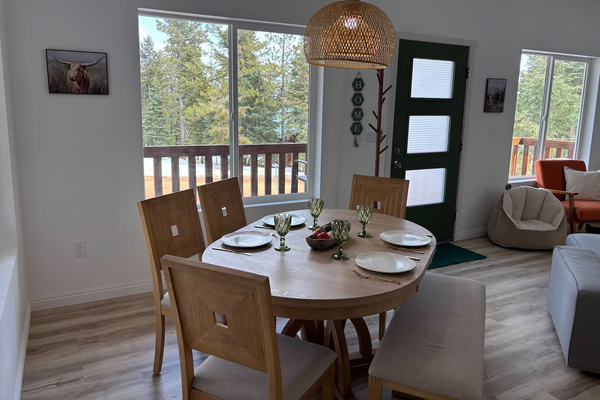 Dining open to living space 