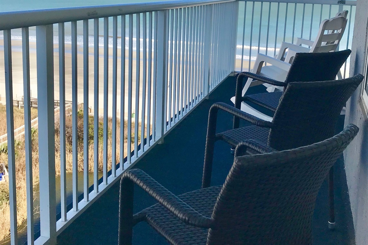 Balcony view from the master bedroom