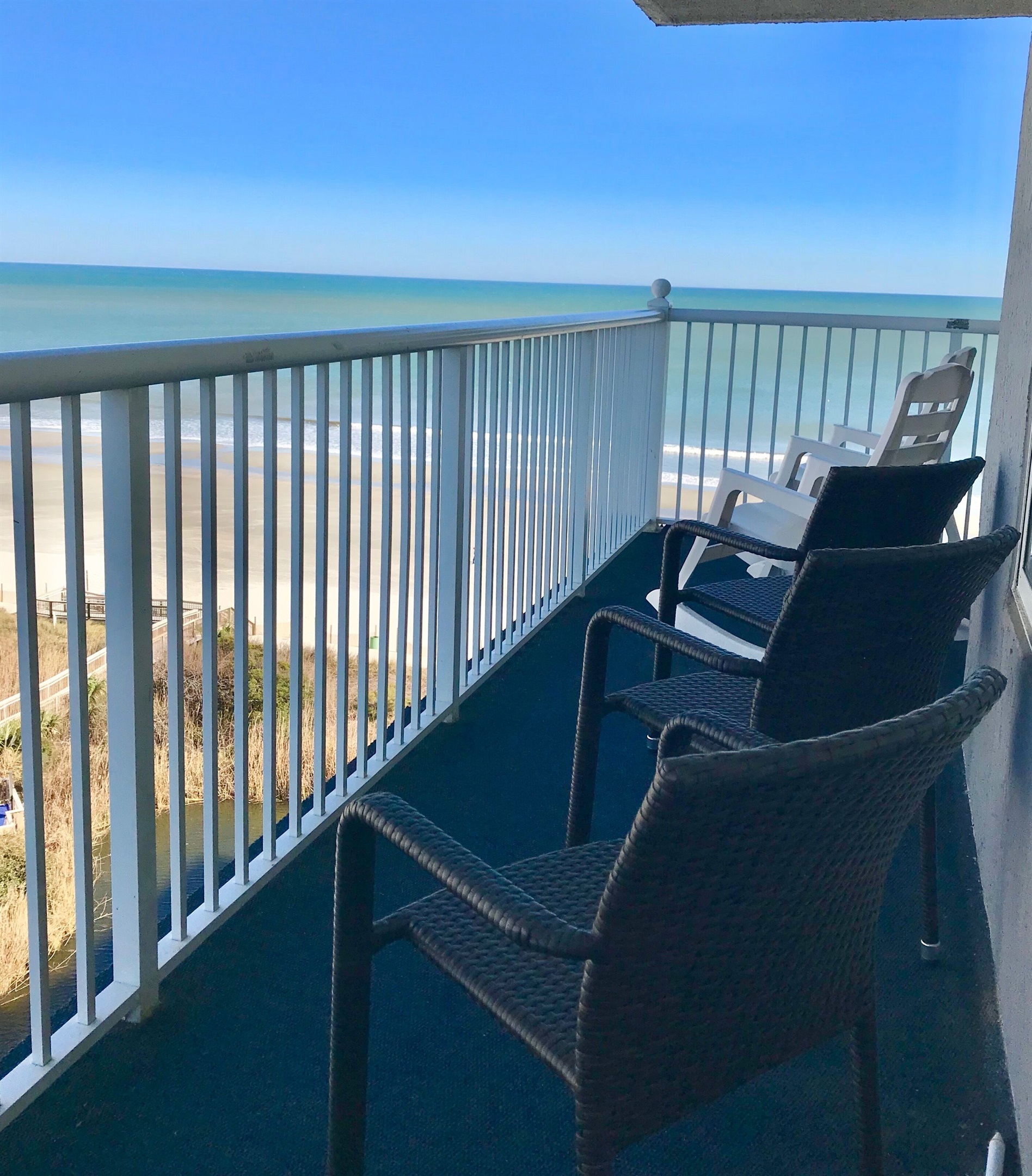 Balcony view from the master bedroom