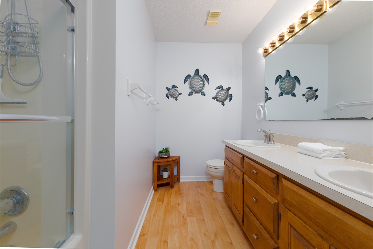 Alternate view of the hallway bathroom