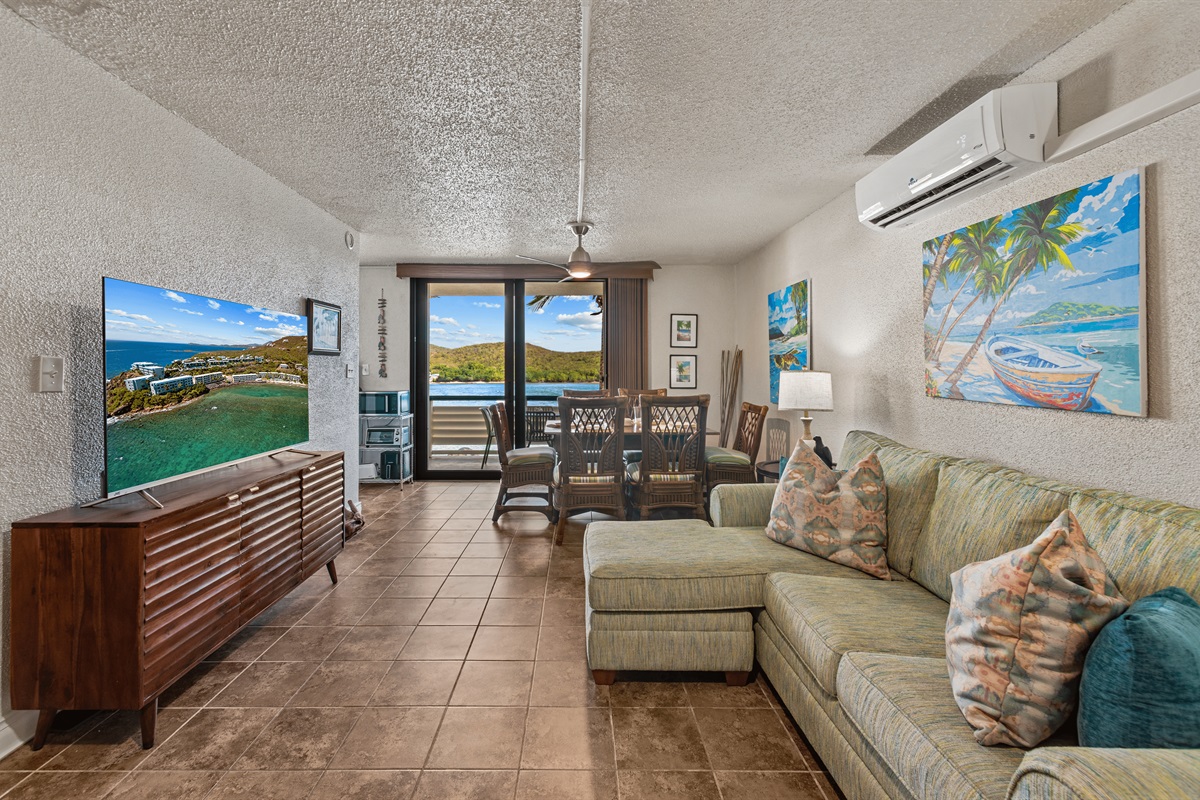 Entrance leads right to the living and dining areas