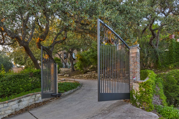 Entry gate to the property.