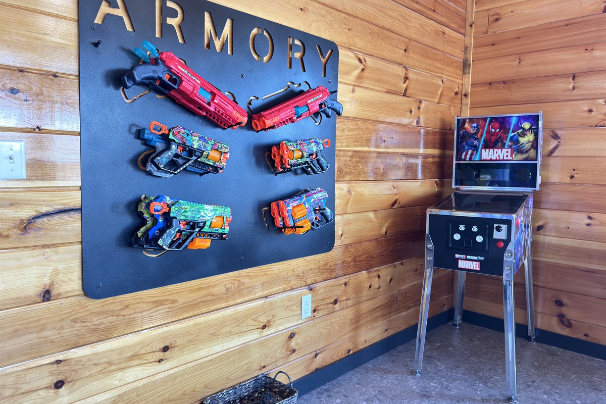 Nerf blasters and digital pinball
