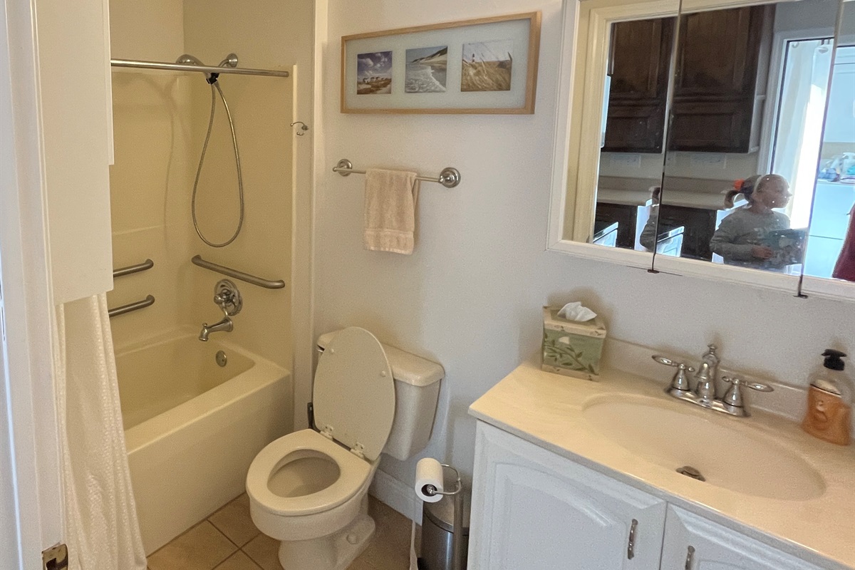Guest bathroom with shower/tub combo