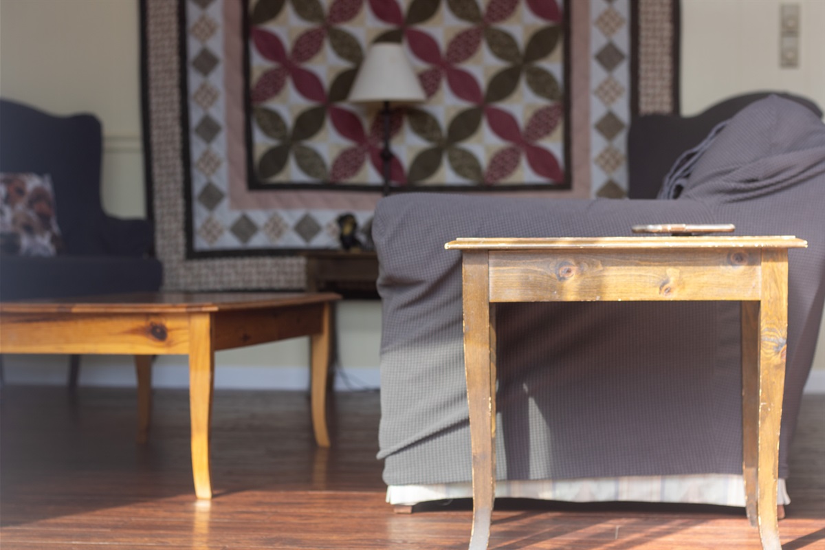 Comfortable seating for you and your pups to relax in 