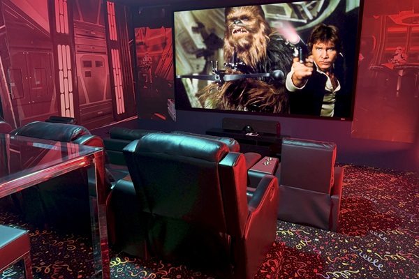 Movie Theater With 150" Screen And Surround Sound