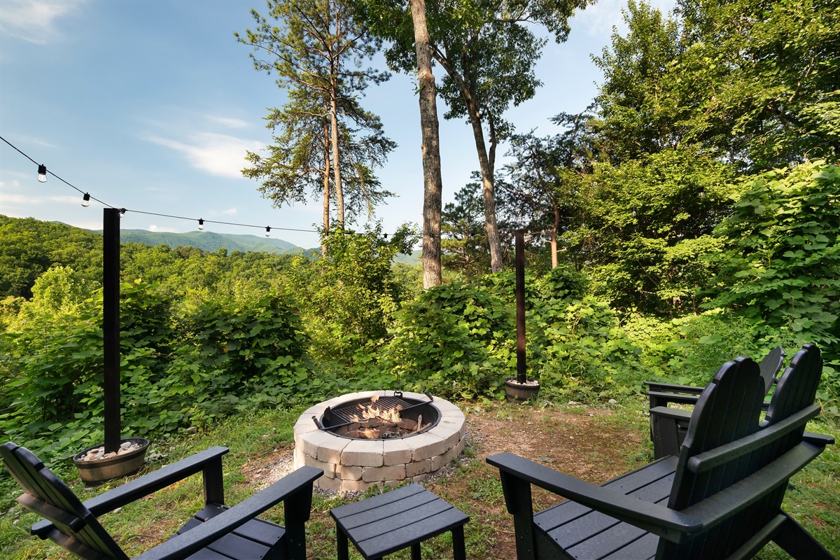 Enjoy the fire pit with grilling grate.