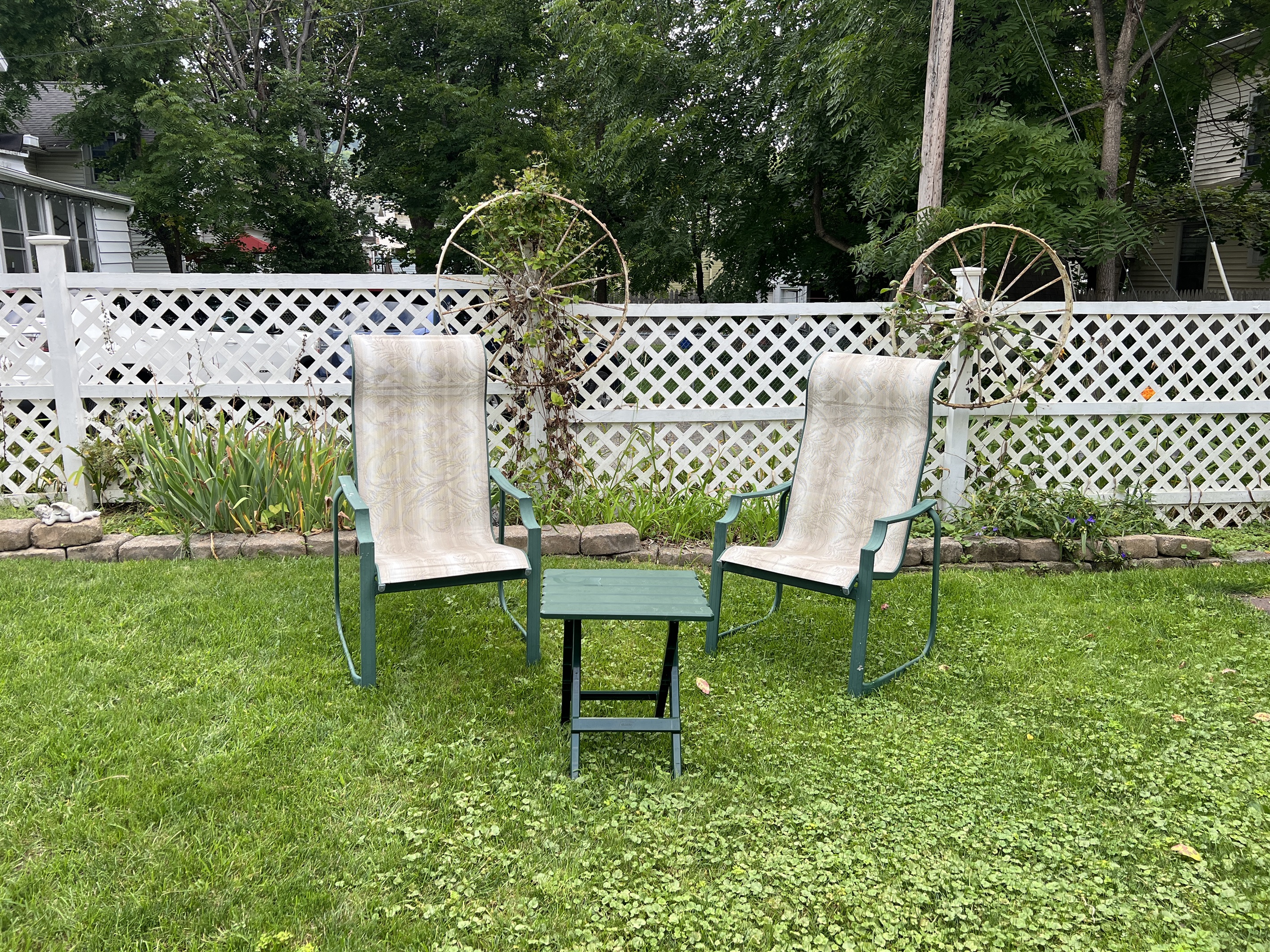 Back yard seating