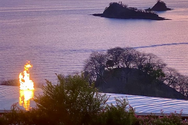 Sunset at Sendito Norte restaurant and bar.  Make Reservations!!