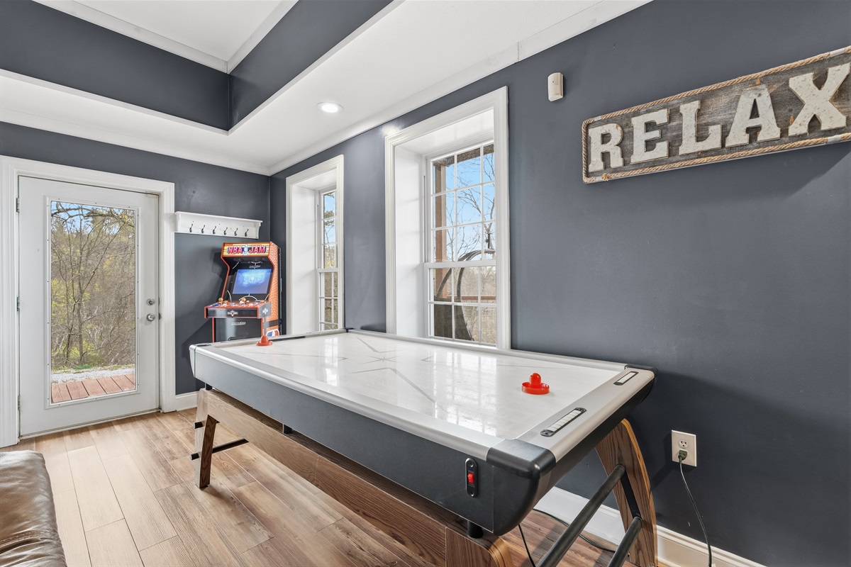 Foosball and air-hockey fun!