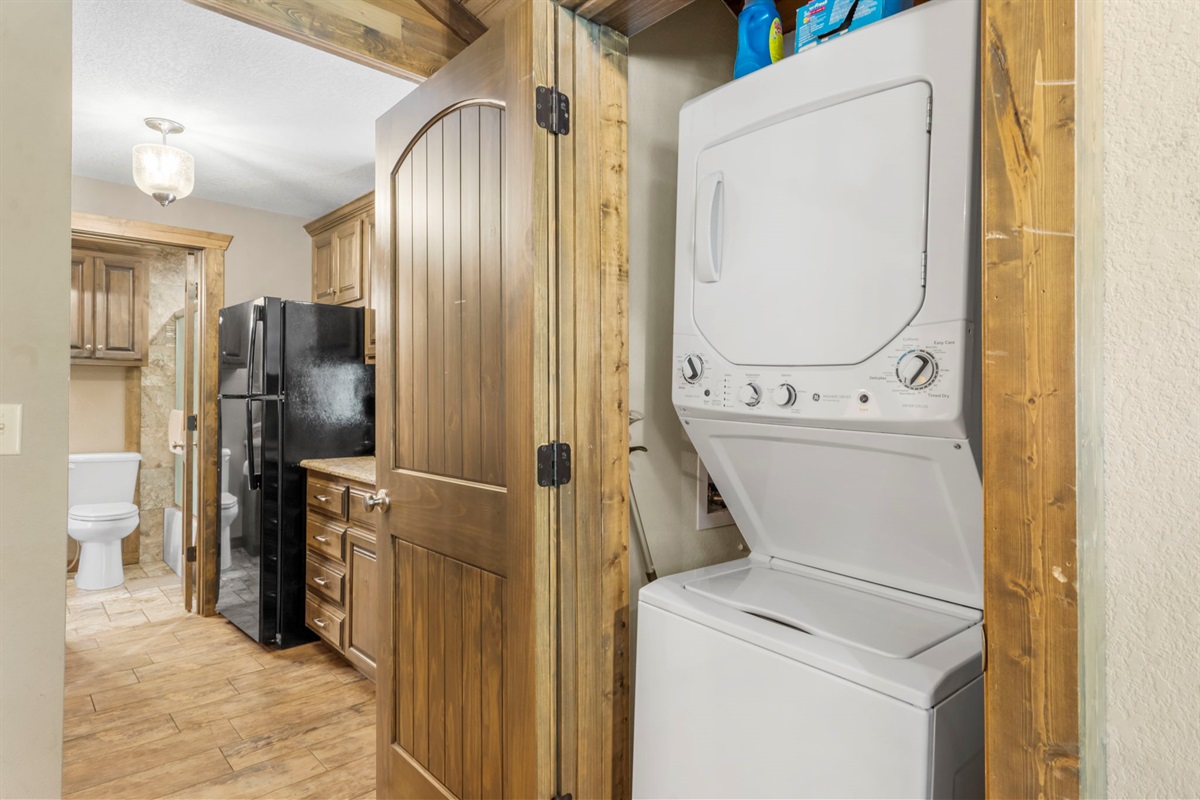 Washer and dryer inside the cabin