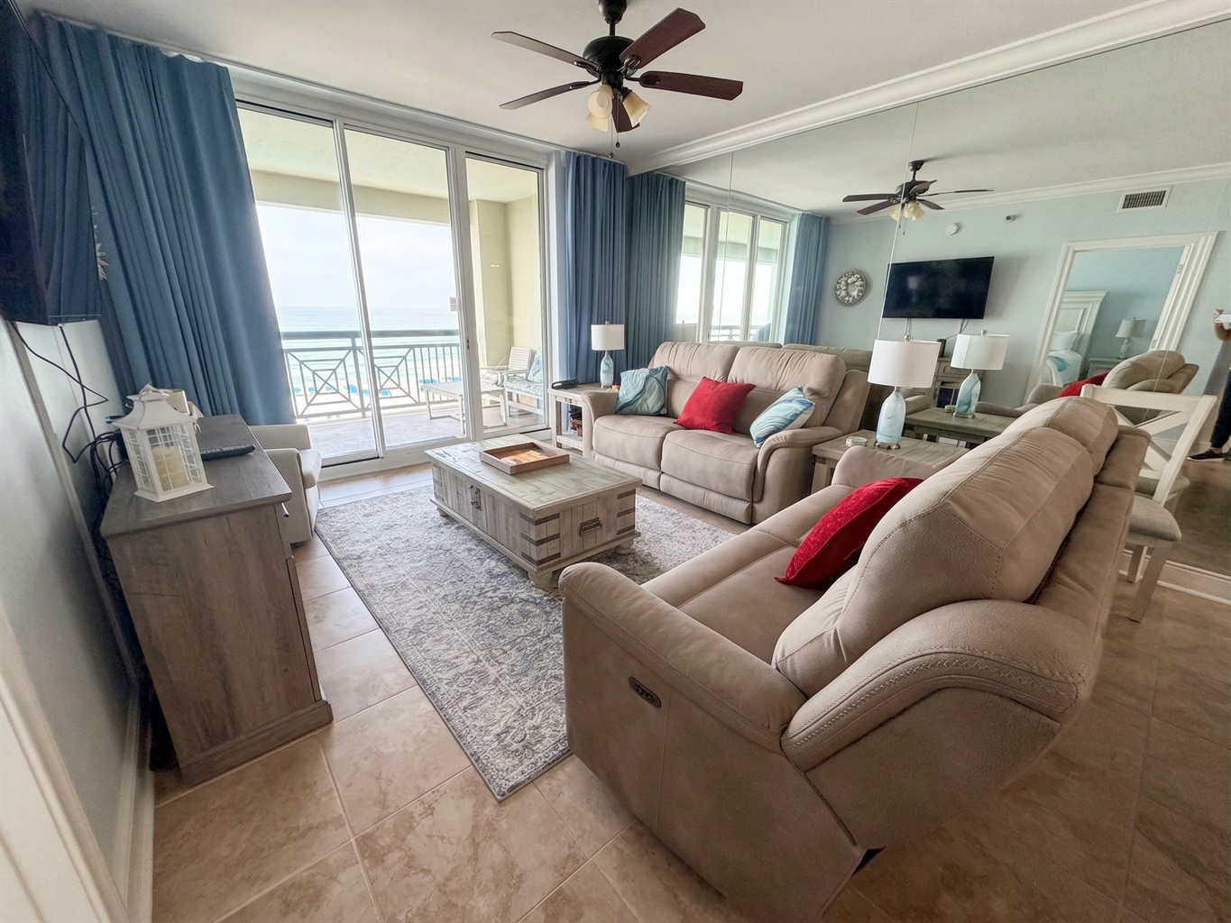 Unwind in a bright, comfortable space where the soundtrack is gentle waves and the backdrop is pure emerald water.