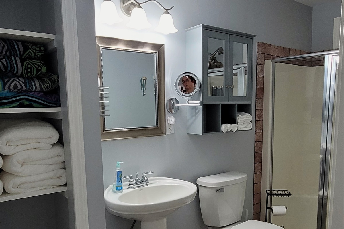 Stocked with Towels, Beach Towels, and Blow Dryer