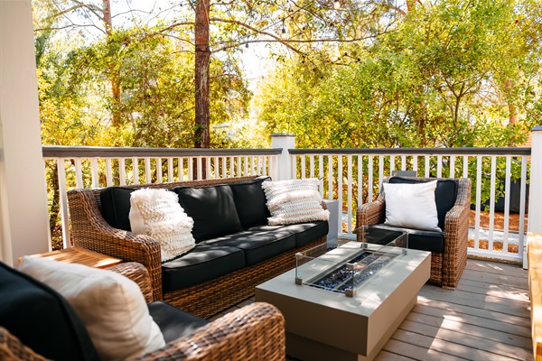 Cozy up by the fire pit!

