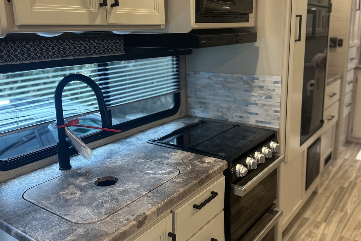 Stove, oven and sink