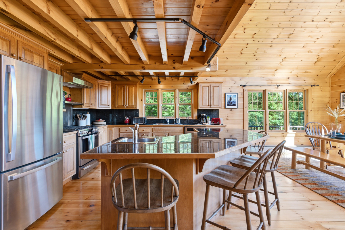 Enjoy cooking and gathering in a bright, open space with beautiful views throughout the home.