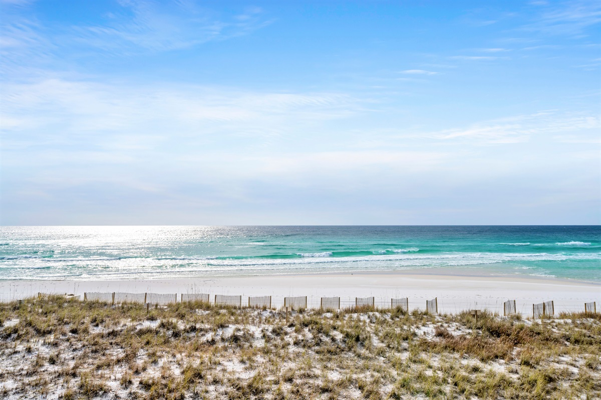 The pristine Emerald Coast - As Van Morrison said, "Smell the sea and feel the sky. Let your soul and spirit fly.” There's something about these views and salty sea air - Come and Relax!