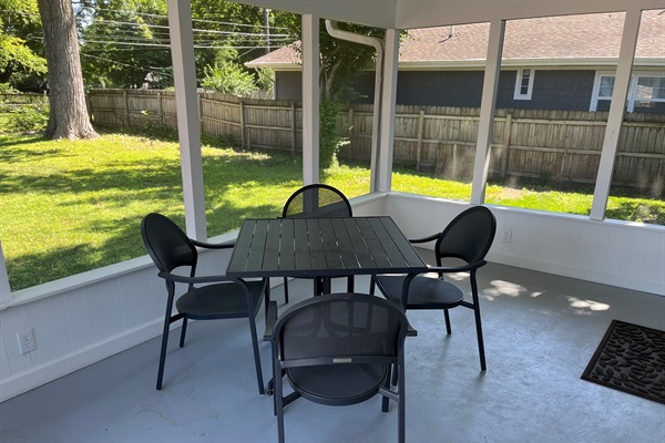 Screened In Back Porch