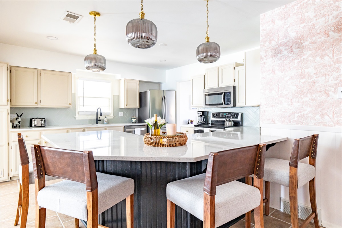 Barstools for countertop drinks and snacks