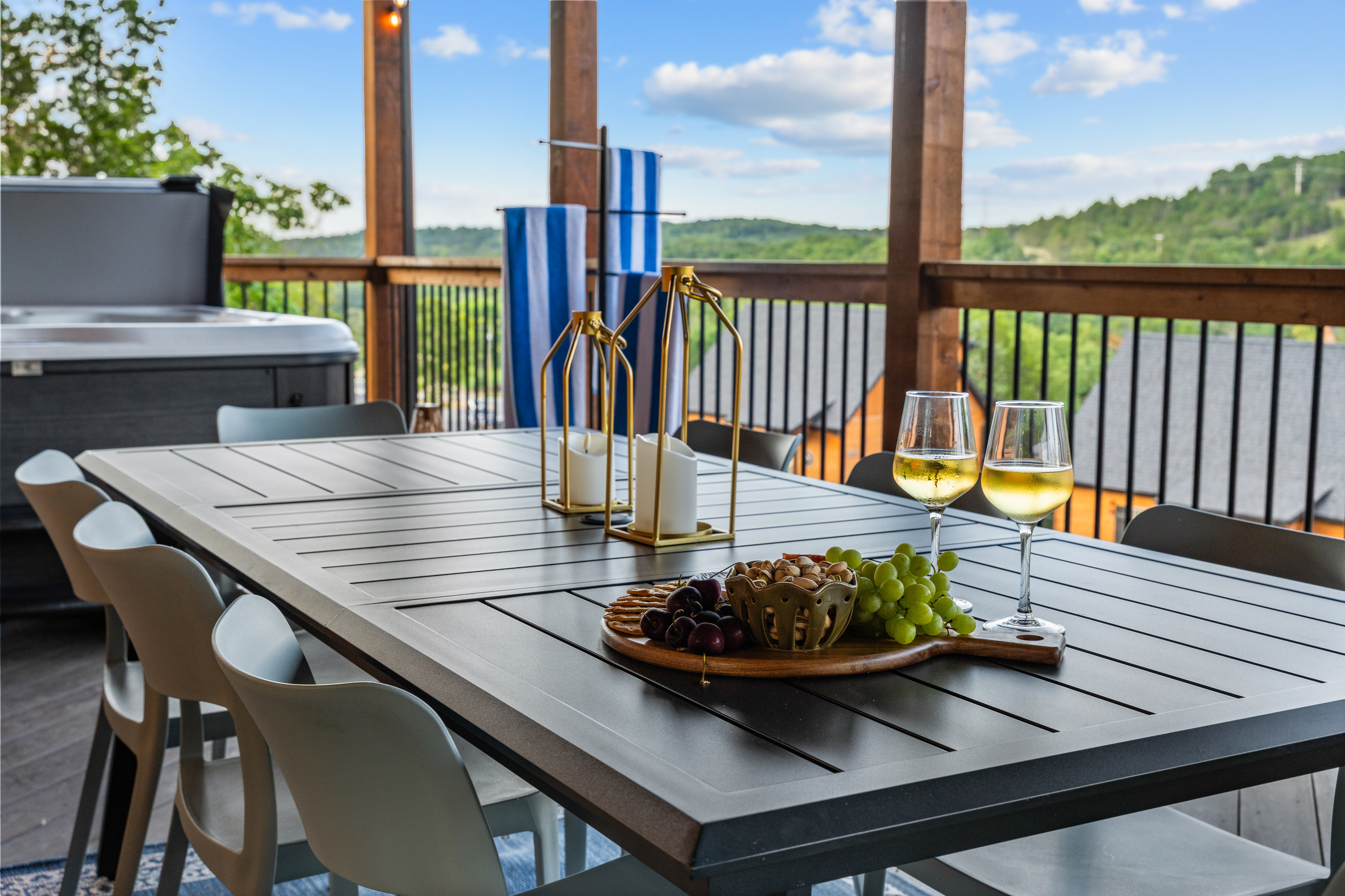 Set the table, pour the wine, and start the evening with a charcuterie board al fresco.