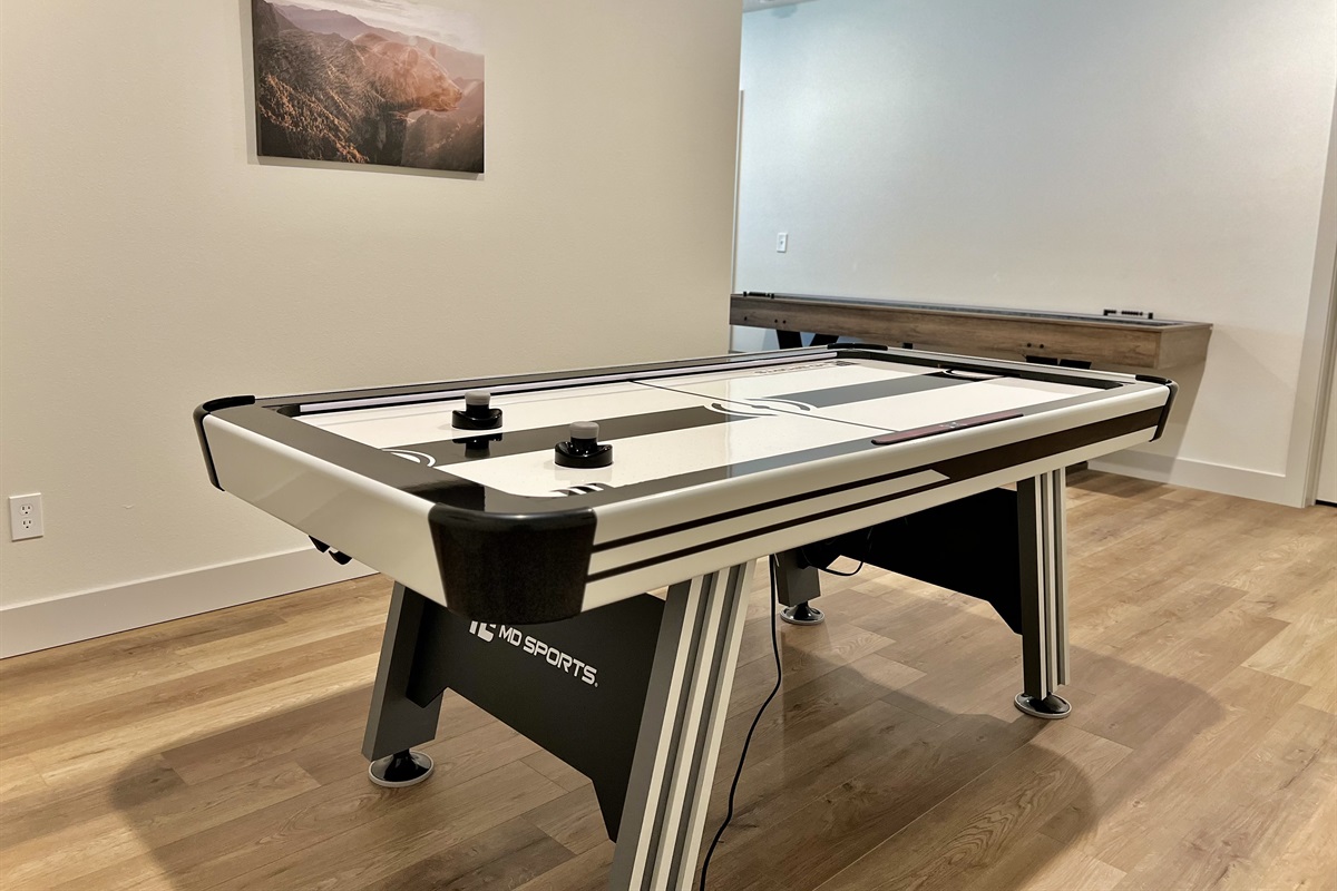 Air Hockey tables located in your private game room!