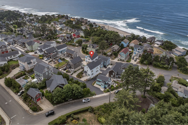 Nestled in Olivia Beach, just a short walk from the shoreline.