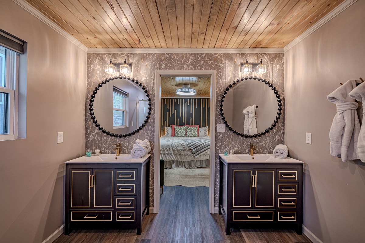 The ensuite bath for master suite #1 is sumptuous!