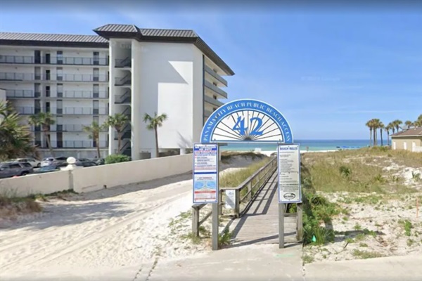 Beach access just across the street