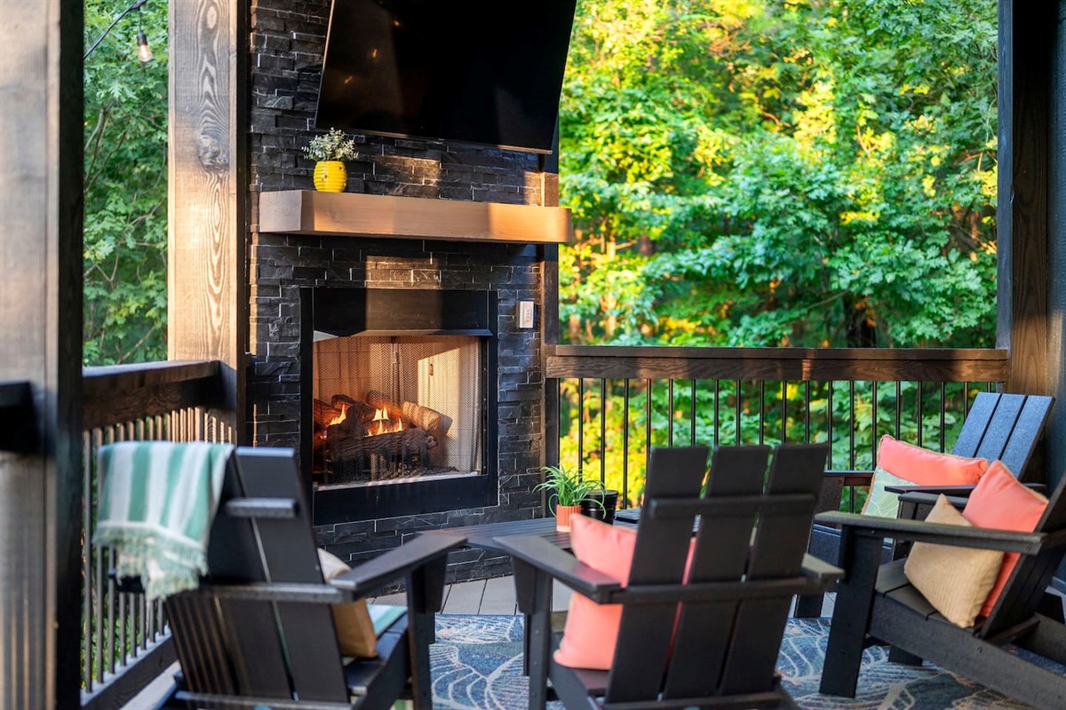 Great place to cozy up and watch a show on a cool evening.