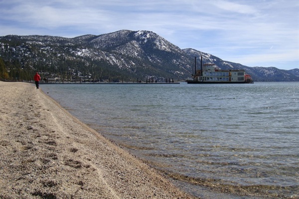 5-minute walk to Incline Village's private beach.  Access to private beaches are restricted.