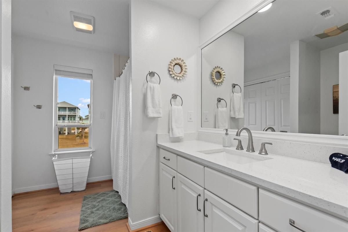 A well-placed guest bathroom offers easy accessibility, adding convenience and comfort for everyone.