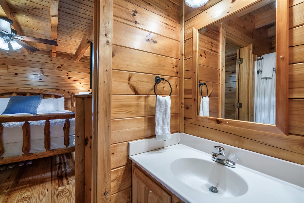 Clean, bright bathroom for your convenience