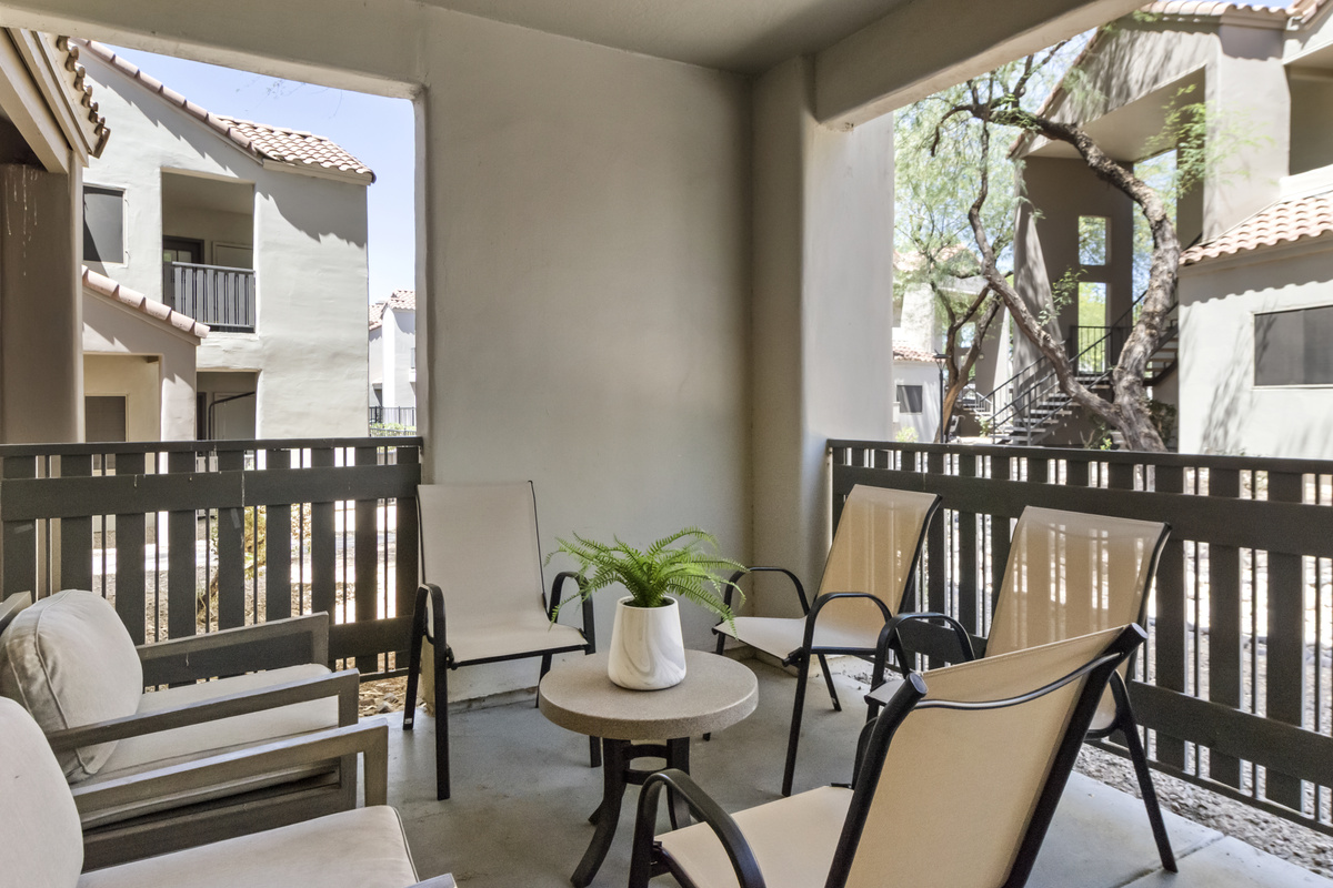 Charming patio ideal for dining, reading, or unwinding.