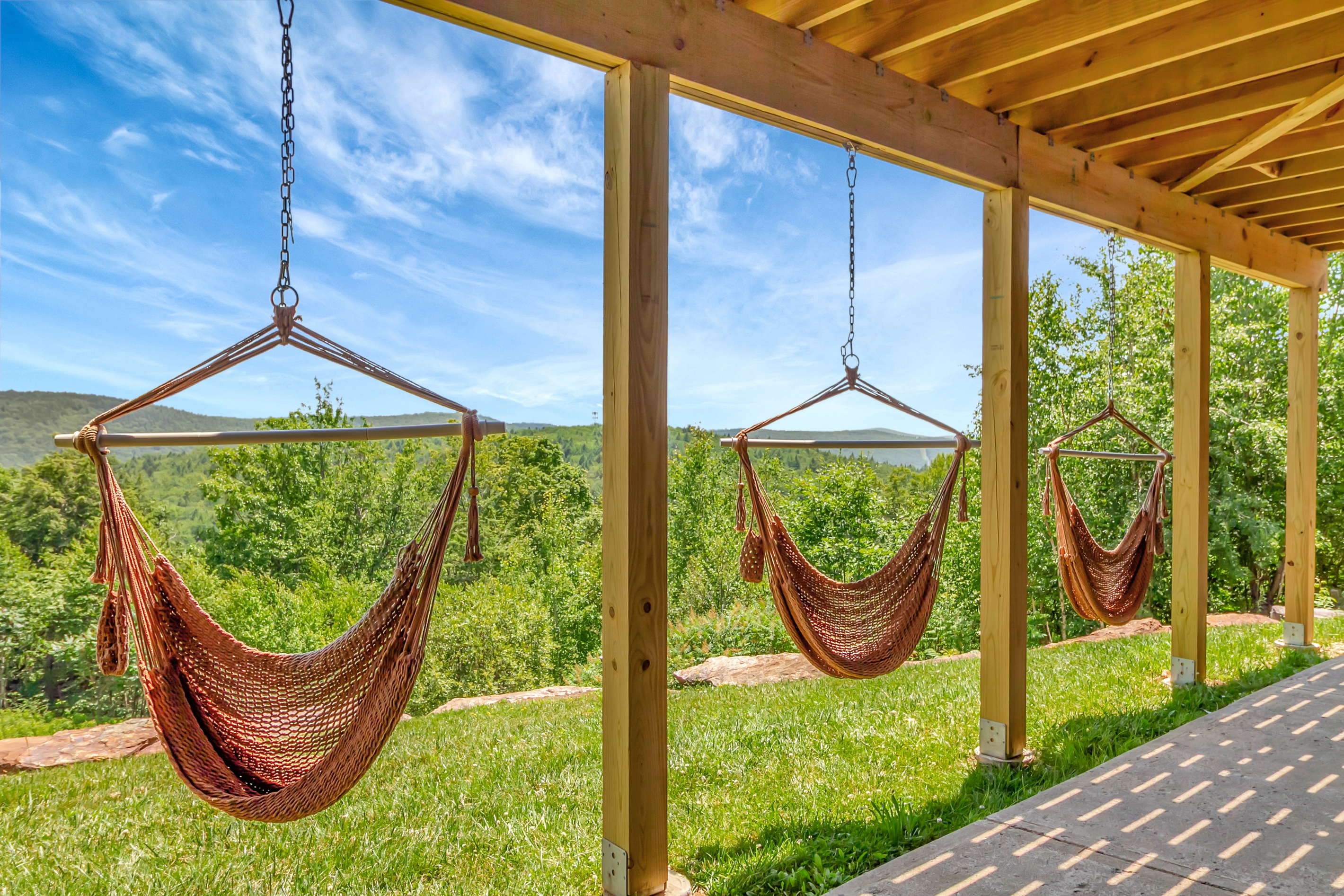 Relax in our hammock seats 