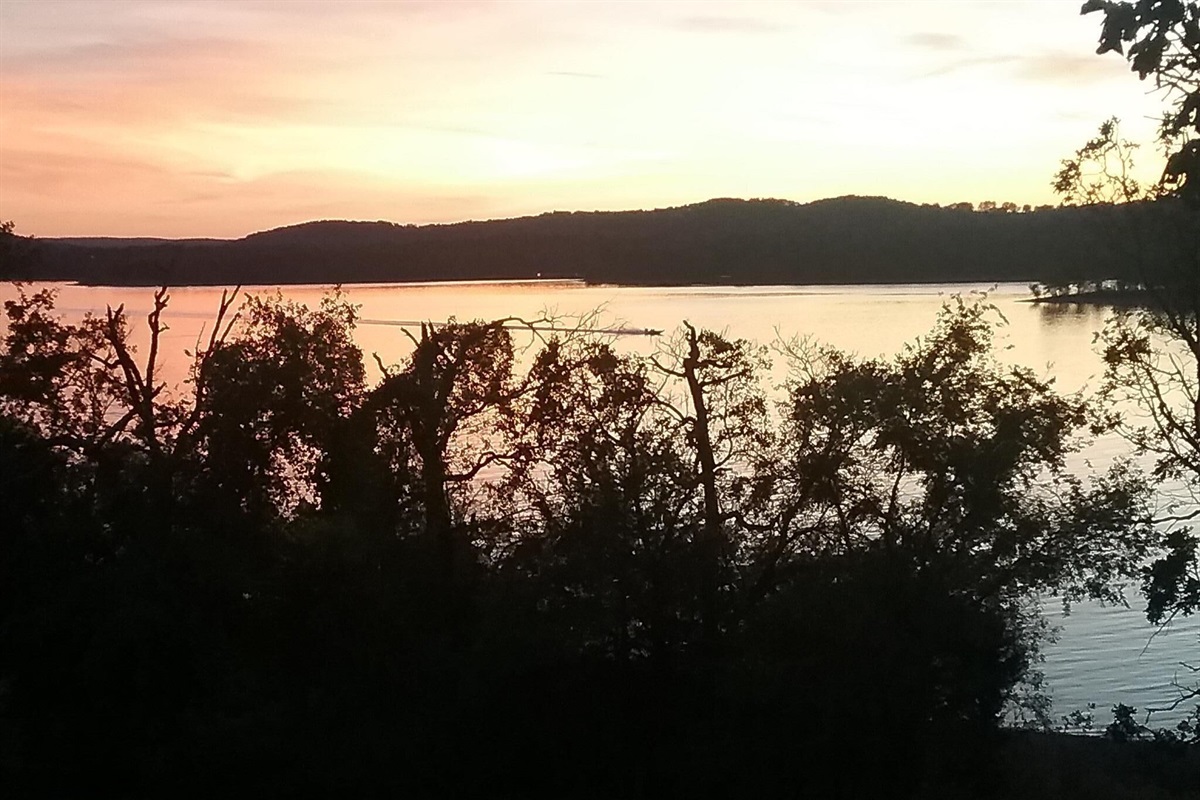 Sunset view from deck
