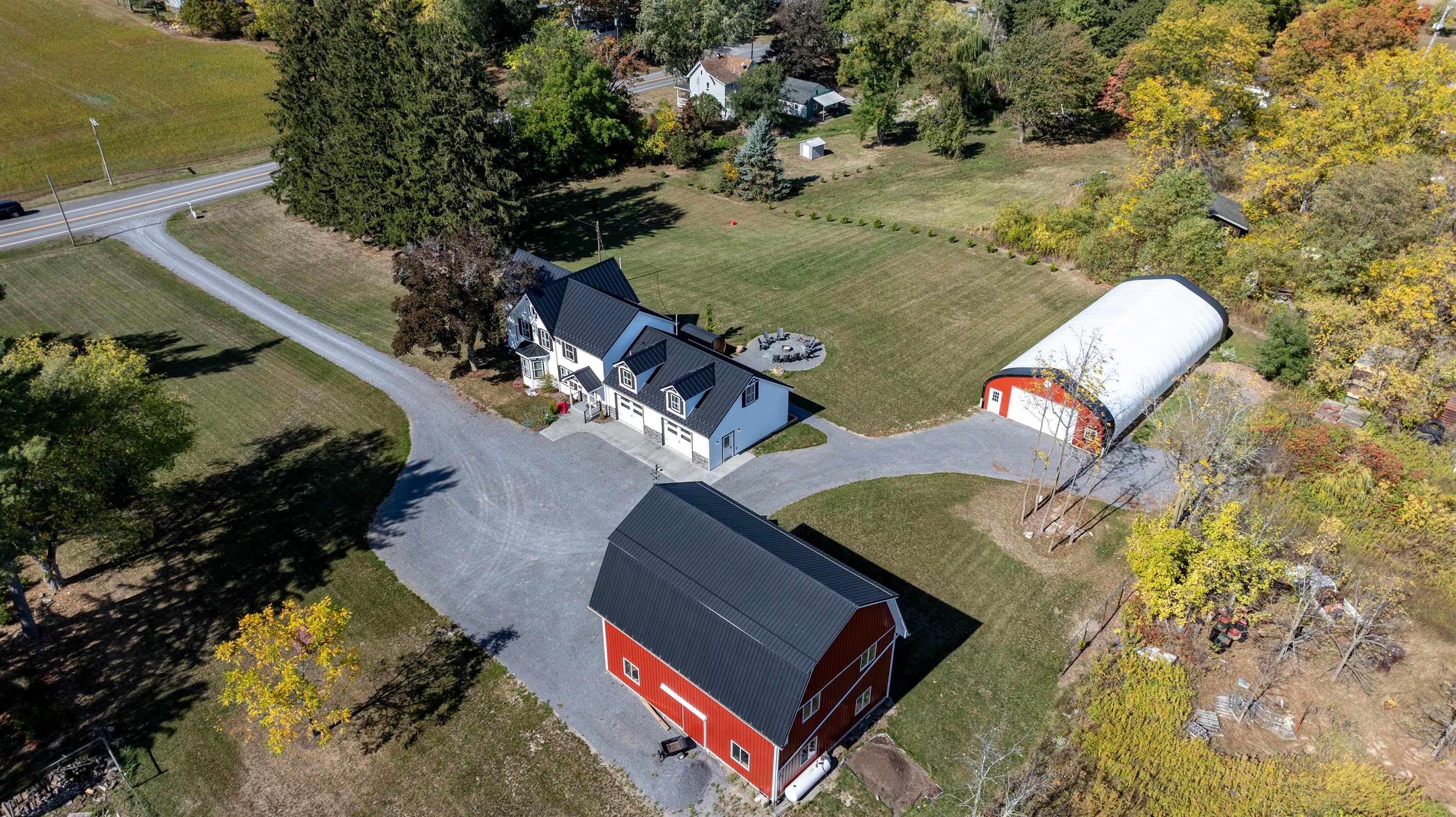 Charming red barn and cozy home on a scenic lot — a dream Finger Lakes getaway
