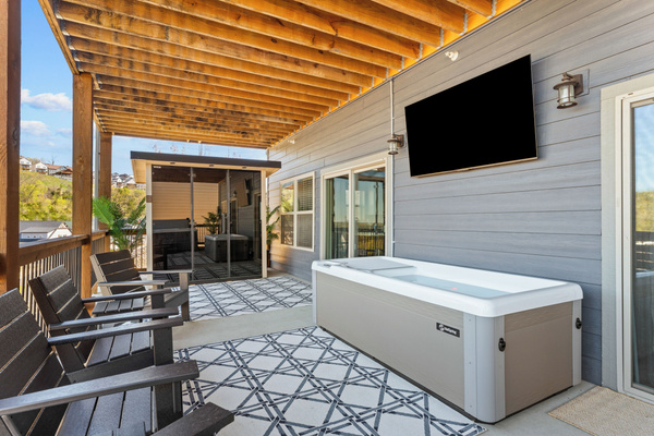 Wellness porch. Watch the game while enjoying contrast therapy!