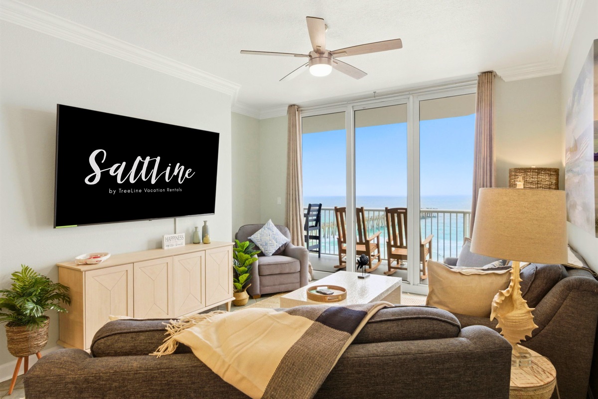 After a day in the sand and surf, settle into the comfortable seating and enjoy a relaxing evening indoors.