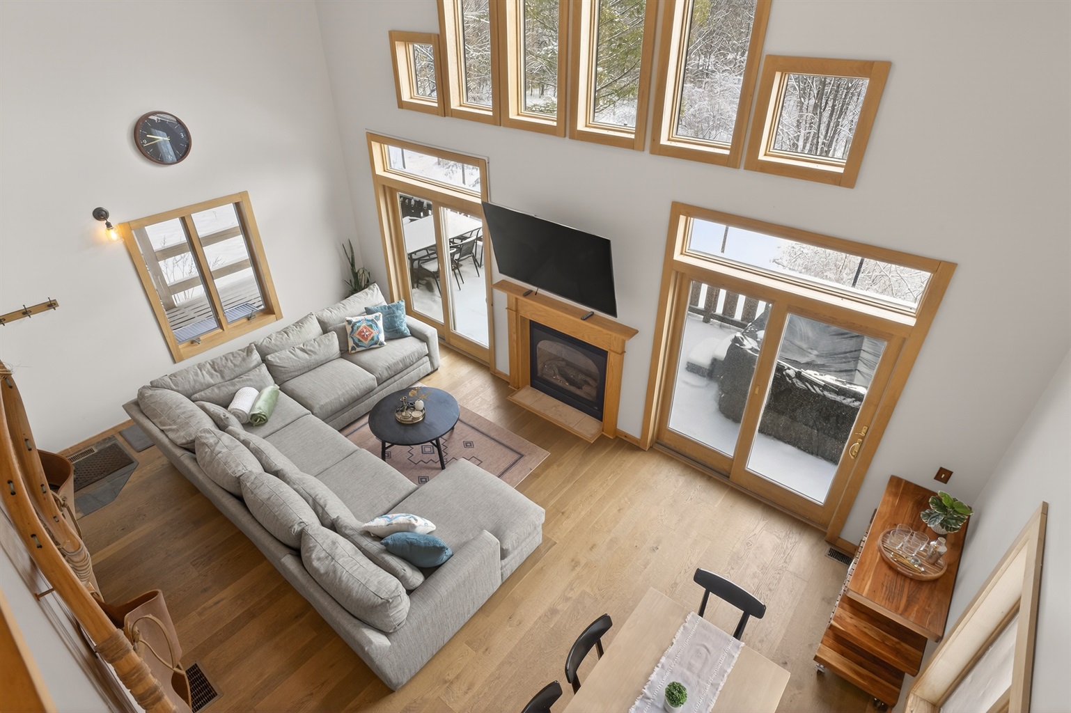 Cozy open concept living room