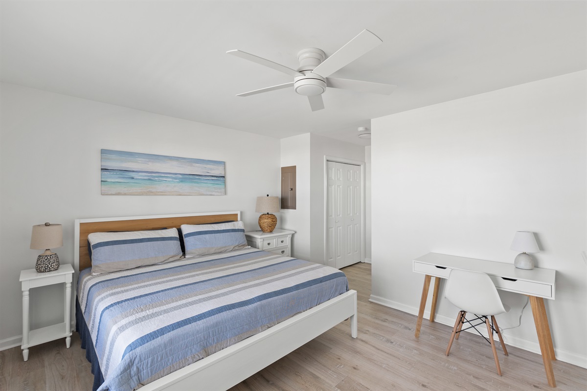 First Floor Main Bedroom with Desk