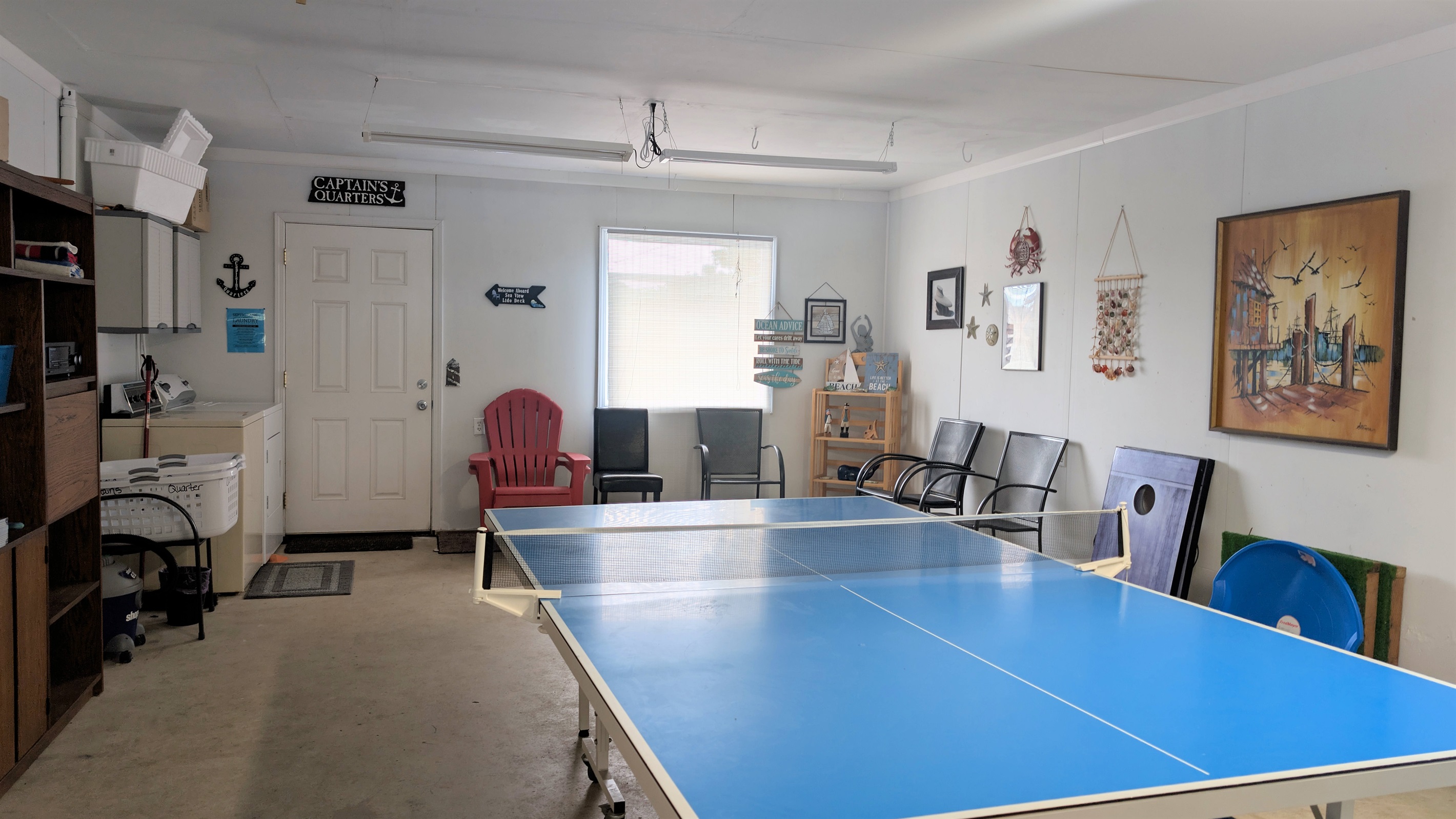 Ping Pong table in heated garage