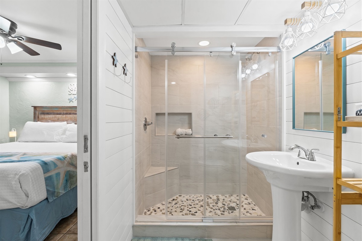 Newly Renovated Bathroom with Shower