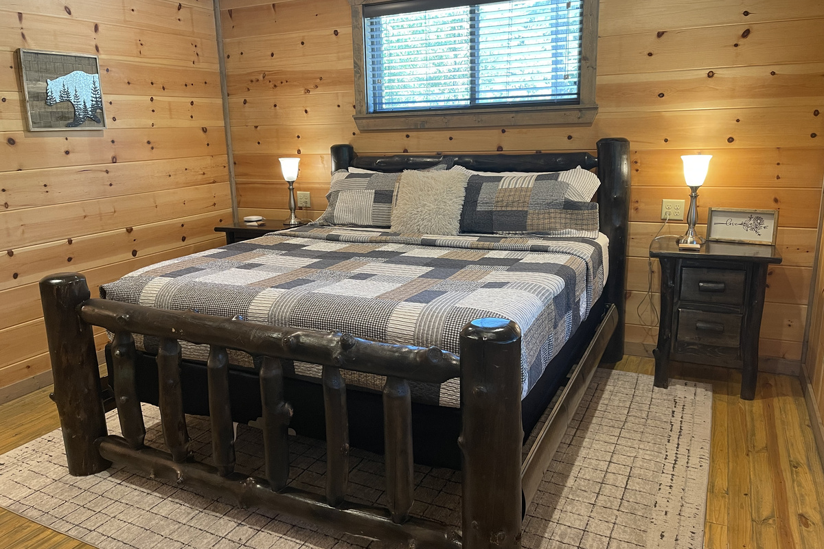 Luxurious and comfortable downstairs master bedroom with en-suite bathroom and large walk in shower!