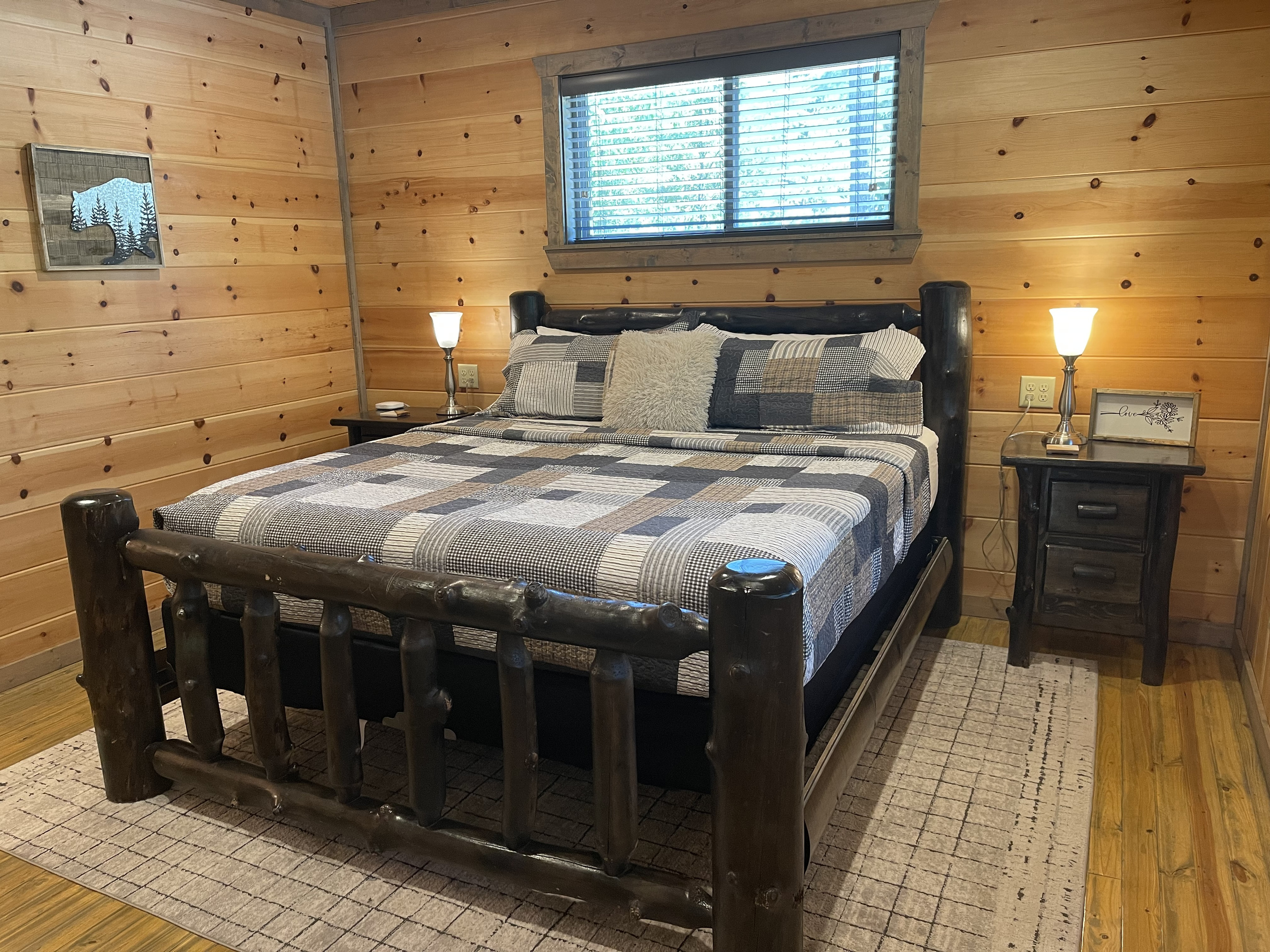 Luxurious and comfortable downstairs master bedroom with en-suite bathroom and large walk in shower!