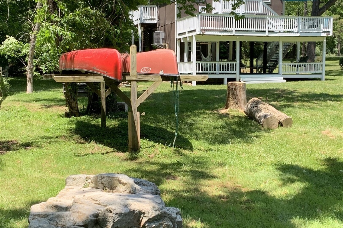 Canoes provided (and oars and life jackets too)