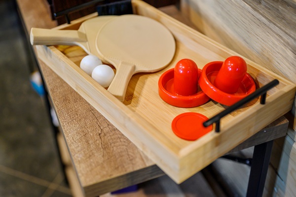 Sleek, organized game sets designed for hours of indoor entertainment.