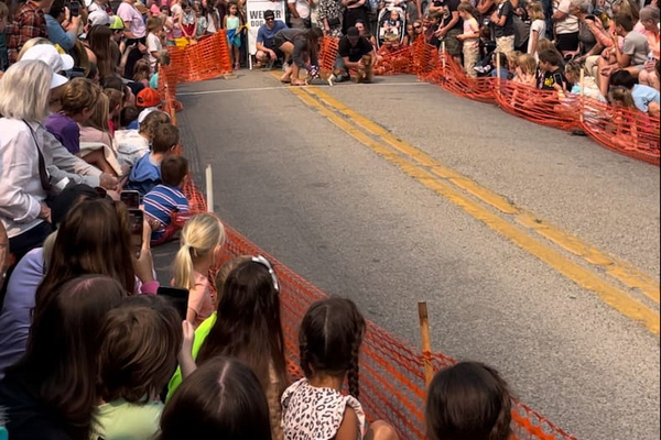 Wiener Dog Races at Daly Days on Main Street Downtown Hamilton only minutes from house