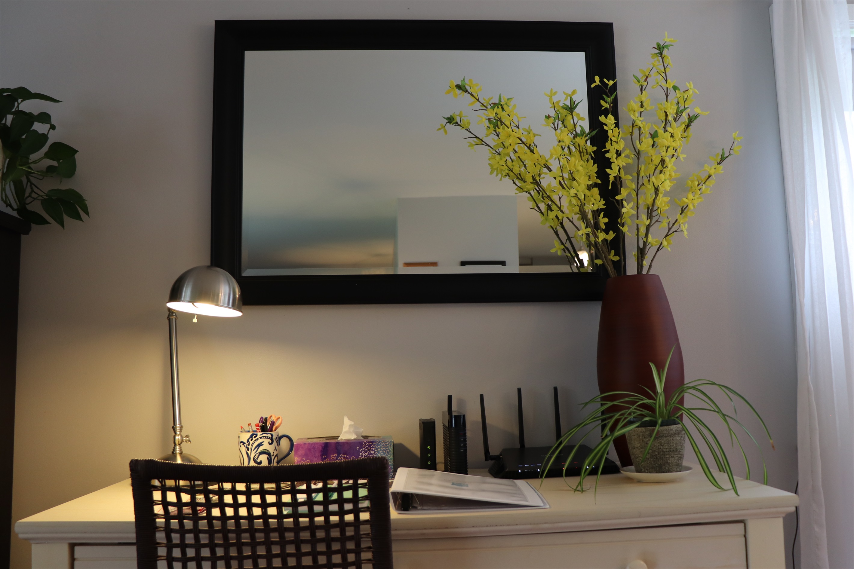 Desk space if you need to work from "home"