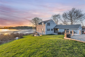 Sunset and left side of the house and lakeview